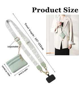 Cordino Universale in Poliestere per <span class=keywords><strong>Cellulare</strong></span>, <span class=keywords><strong>Tracolla</strong></span> Regolabile da 2,5 cm, Antifurto, alla Moda per Borse da Donna e Custodie per Cellulari - Product Image 5