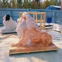 Sculptures d'animaux en pierre naturelle, statues de lions en marbre, fabriquées sur mesure par NORTON pour les jardins, les parcs, les zoos et les espaces publics.
