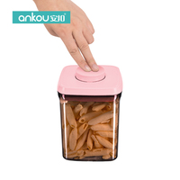 Boîtes de rangement hermétiques à ouverture facile en plastique PET avec logo personnalisé pour le riz, la farine et les céréale