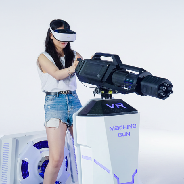 VR Gatling 9D Shooting VR 360 Degree Gun Fighting Virtual Reality Simulator With Vr Headset