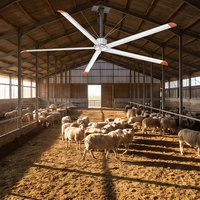 Ventilateur de plafond HVLS VFans 3.1-5m à grand diamètre, large couverture, haute efficacité, circulation d'air, résistant à l'eau et à la poussière IP64, ventilateur agricole
