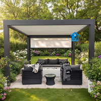 Pergola Bioclimatique en Aluminium Écologique Sweet Home avec Toit Rétractable Motorisé à Lames Orientables, Abri Extérieur Étanche et Intelligent