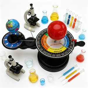 Modelo de Sol, Tierra y Luna Orrery, Telurio de 3 Esferas con Enlace Mecánico para Eclipse Solar y Lunar, Herramienta de Enseñanza de Ciencias y Geografía - Product Image 4