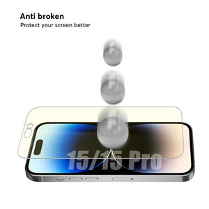 Protector de pantalla anti luz azul de vidrio templado plano 2.5D para iPhone 15 - Product Image 5