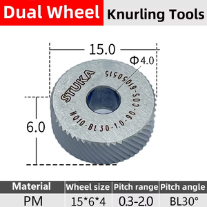 Stuka 15*6*4 AA HSS đơn knurling công cụ cho máy tiện <span class=keywords><strong>CNC</strong></span> ăn 30 ° Kim Cương 45 ° mô hình vuông - Product Image 1