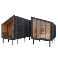 Maisons de tentes Maison préfabriquée prête à l'emploi 2 chambres à coucher Maisons modulaires préfabriquées Maison conteneur Capsule