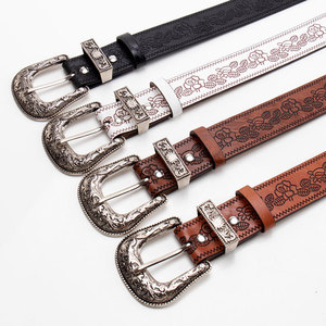 <strong>Cool</strong> Matching Vintage Embossed Alloy Buckle Women's Spice Girls Y2K Subculture <strong>Belt</strong> 103cm All-match Jeans Dress - Product Image 3