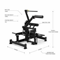 Machine d'entraînement des hanches REYK, chargeur moyen commercial, plaque en acier, avec construction durable et capacité utilisateur maximale de 150 kg