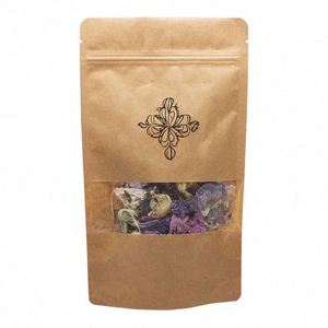 KD Packaging Bolsas de embalaje Kraft Stand Up Pouch Ziplock Food Small Brown Paper Bag con ventana - Product Image 2