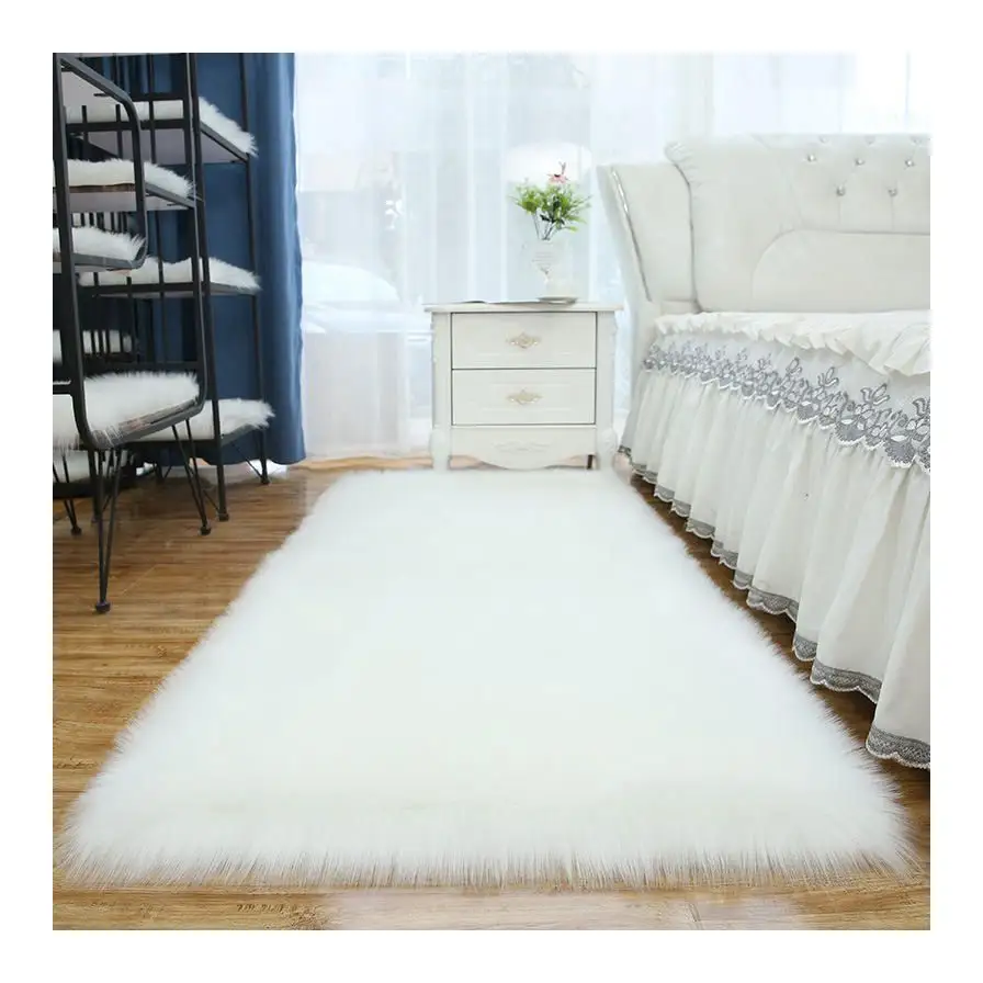 wholesale Custom Washable Living Room Microfiber Carpets Rugs Fluffy Faux Fur Rug Home Luxury Carpet and Rug