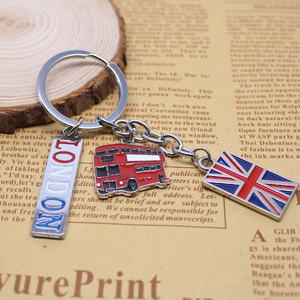 UK London <span class=keywords><strong>Telephone</strong></span> Box Boîte aux lettres de bus à deux étages Petite étiquette Porte-clés/Porte-clés Exportation UK Souvenirs - Product Image 4