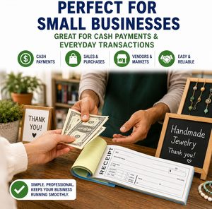 Carnet <span class=keywords><strong>de</strong></span> reçus <span class=keywords><strong>de</strong></span> <span class=keywords><strong>paiement</strong></span> et <span class=keywords><strong>de</strong></span> locaison, 2 feuillets autocopiants, 50 jeux, pour propriétaires et petites entreprises, paiements en espèces - Product Image 4