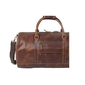 Nouveau sac de voyage en cuir véritable, best-seller, pour homme et femme, sac à vêtements, meilleur bagage à main en cuir véritable, unisexe. - Product Image 2