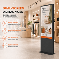 32-65" 4K Layar Ganda Digital Signage Kaca Tempered 4mm Sentuh PCAP Sudut Lebar 178° 24/7 Windows I3 I5 I7 Basis Mobile