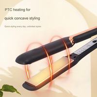 Hot Sale Portable Hair Straightener Brush 4 Degree Adjustment Hair Curler and Straightener 2 in 1 for Salon