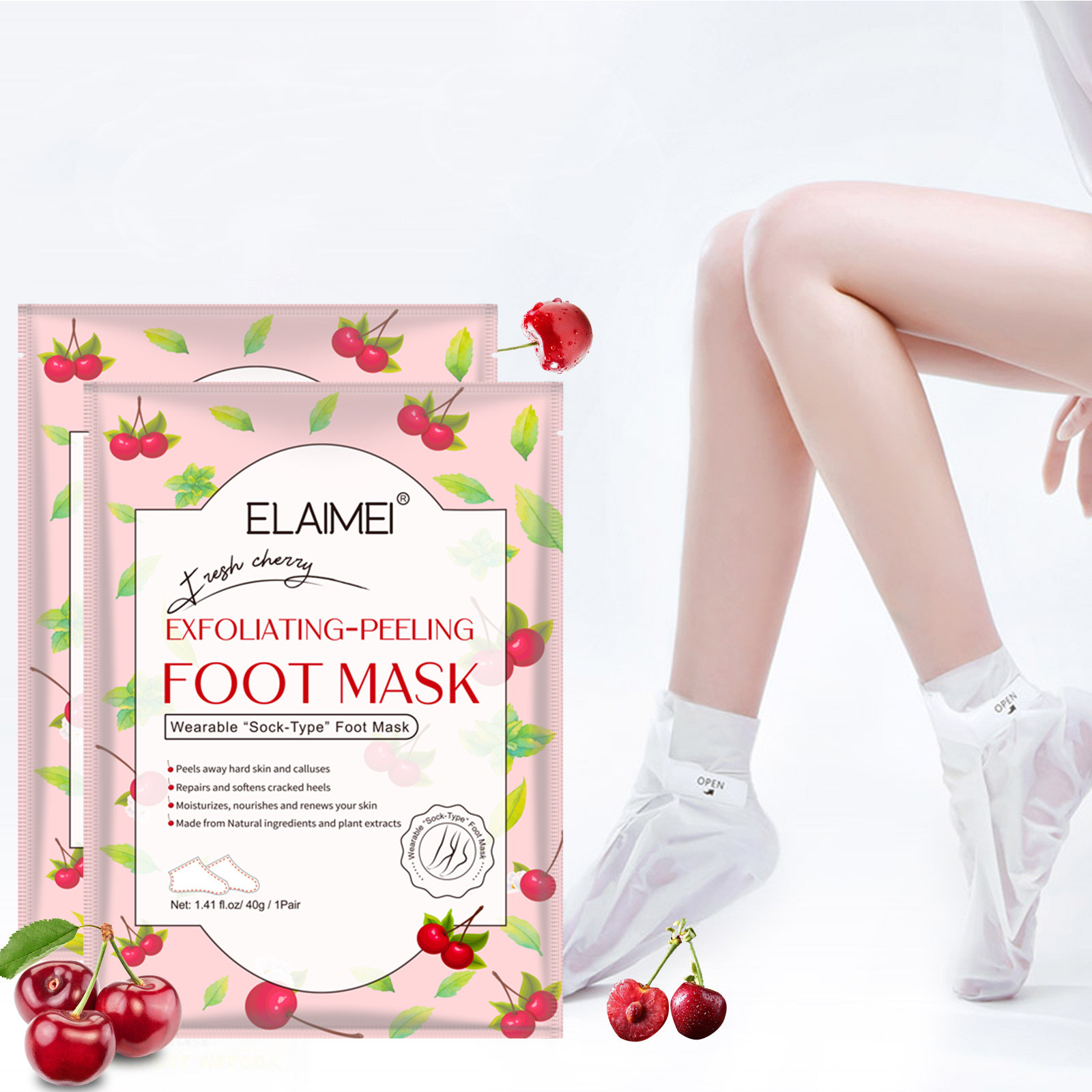 High quality feet treatment sock hydro exfoliation peeling footmask sheet exfoliating peel care foot mask