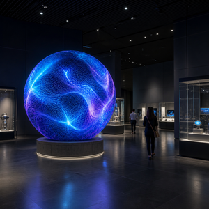 Pantalla LED Esférica Curva Personalizada, Módulo Flexible, Pantalla Globo Curva para Interiores y Exteriores, para Salas de Exposiciones Empresariales - Product Image 4