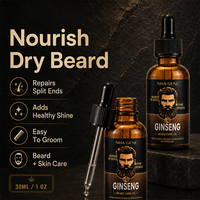 Venta al por Mayor de Fábrica: Aceite para el Cuidado de la Barba 100% Natural, Nutritivo e Hidratante para el Cuidado de la Barba Masculina