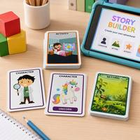 Jeu de cartes éducatif pour enfants, personnalisé, écologique, durable, en papier, pour raconter des histoires en famille, cartes flash créatives intelligentes pour l'apprentissage des tout-petits