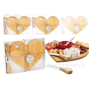 เขียงไม้ไผ่รูปหัวใจสำหรับเสิร์ฟผลไม้ เค้ก ของหวาน ใช้ในบ้าน - Product Image 2