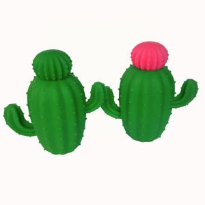Boules de lavage en forme de cactus, accessoires verts avec dessus rose, réutilisables pour sécher les vêtements, adoucissant textile, boule de séchage en laine - Product Image 1