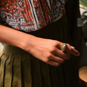 Fashion <b>Rings</b> 316L Stainless Steel PVD Gold Plating Sustainable Resistant Design - Product Image 3