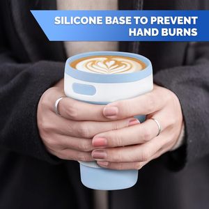 Miglior Regalo: Tazza Pieghevole da 12OZ con Motivo Marmorizzato, in Silicone con Moschettone, Tascabile, per Viaggi, Acqua, Birra, <span class=keywords><strong>Caffè</strong></span>, Tazza da Campeggio Richiudibile - Product Image 5