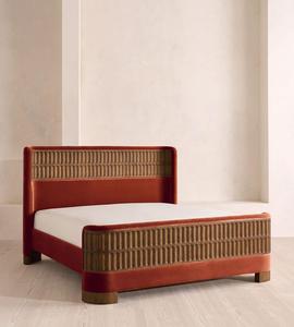 Cama King Size Ferly Premium Moderna Tapizada con Acolchado Grueso y Estructura Resistente, Diseño de Muebles para Dormitorio de Apartamento - Product Image 1