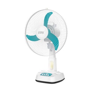 Ventilateur de table Winning Star de 14 pouces avec fonction oscillante, batterie rechargeable, moteur AC, trois vitesses - Product Image 5