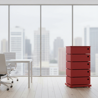 Armoire étroite moderne en métal à cinq tiroirs pour le salon et le bureau à domicile