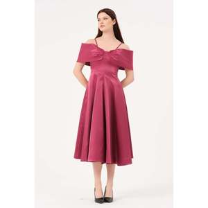 Haut décontracté pour femme DANS, couleur prune unie, col rond et manches longues, épaisseur standard, coupe classique pour toutes les saisons - Product Image 1