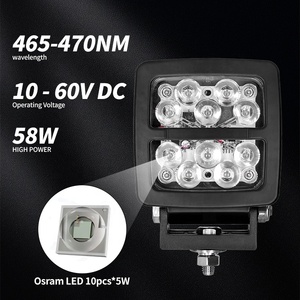 IP68 58W <b>LED</b> <b>Work</b> <b>Light</b> with Blue Pencil Beam Square <b>LED</b> Sprayer <b>Light</b> Auto Exterior Agricultural Machine Spraying - Product Image 5