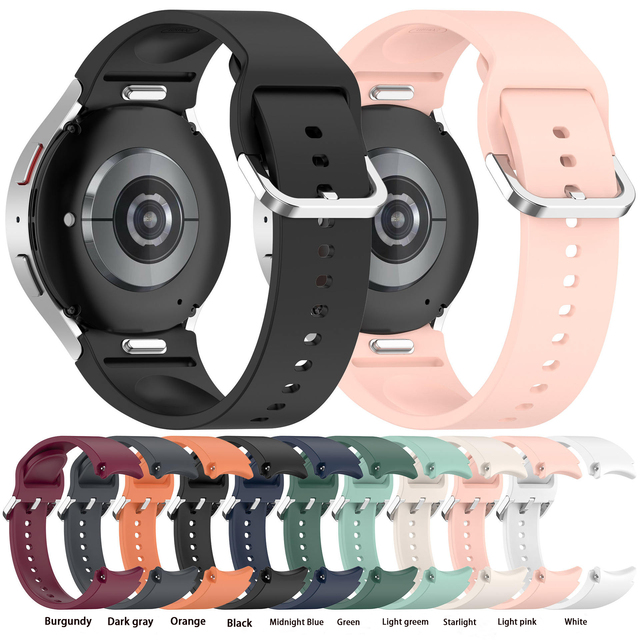 Adjustable Silicone Watch Band Soft Bracelet Wave Sport Rubber Strap for Samsung Galaxy Watch 7 6 5 4 Accessories