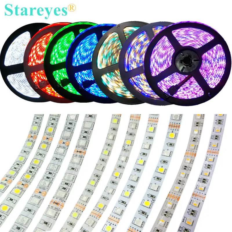 送料無料100個LEDストリップSMD505060LED/mホワイトウォームホワイトRGB RGBW RGBWW 4 in 1 RGB + CCTCCTテープリボングローライト