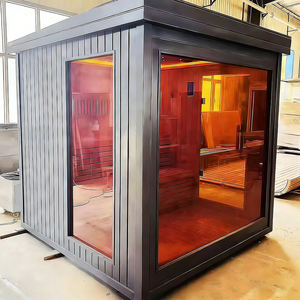 Sauna Pessoal Comercial Pré-Fabricada Confortável de Atacado para Exterior, Sala de Sauna a Vapor Única de Madeira com Design Moderno - Product Image 1