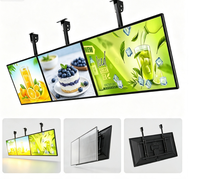 Boîtes lumineuses publicitaires rectangulaires modernes en aluminium - LED pour usage intérieur/extérieur, résistantes aux intempéries et durables, boîte lumineuse suspendue