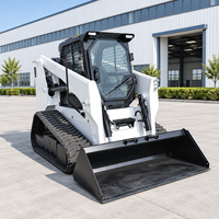 Chargeuse compacte sur chenilles tout-terrain de qualité industrielle avec grappin à attache rapide pour l'exploitation forestière et le débroussaillage