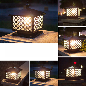 Extérieur <span class=keywords><strong>Colonne</strong></span> Étanche Lampadaires Vintage Lampe de Pilier De Jardin - Product Image 2
