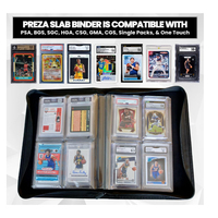 Classeur 4 cartes compatible, étanche, résistant à l'usure et à la poussière, avec fermeture éclair, pour cartes de sport et TCG, classé PSA – Meilleure vente