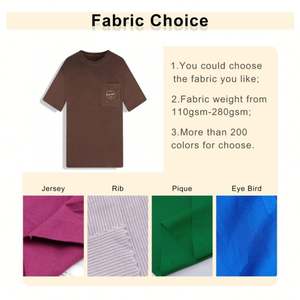 Vintage High Quality Wholesale Custom Logo Casual Sports Street Wear Silk Screen Printing Plus Size <b>Pocket</b> Brown <b>T</b>-<b>shirt</b> for Men - Product Image 2