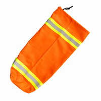 Sac de transport pour bouteille de gaz 6,8 L en coton FR bleu marine/orange avec bande réfléchissante, accessoire de lutte contre l'incendie flexible pour les classes A/B