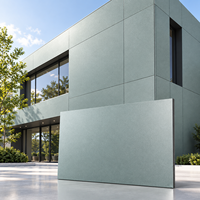 Panneau composite en aluminium revêtu de PVDF gris vert 1220x2440mm, plaque ACP pour bardage