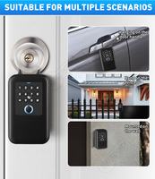 Caja de Seguridad Inteligente para Llaves con Código Físico, Impermeable para Exteriores, Montada en la Pared, con Aplicación Tuya TTLock, para Hogar, Apartamento, Air Bnb