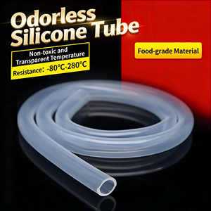 أنبوب سيليكون عالي الشفافية صالح للطعام (قطر داخلي 3-50 مم) - خرطوم مرن لنقل المشروبات/الحليب - Product Image 1