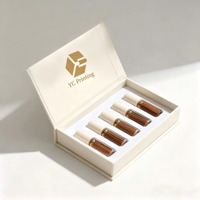 Boîte rigide de luxe à double porte en papier texturé noir et blanc, avec éclairage LED, pour emballage cadeau magnétique de bouteilles de parfum, design personnalisé
