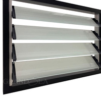 Fenêtres à persiennes horizontales et verticales de style moderne, fenêtres à persiennes en aluminium, fenêtre à persiennes d'extraction