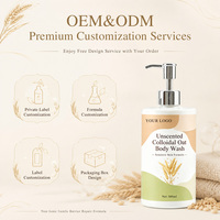 Gel Douche Doux Non Parfumé à l'Avoine et à l'Extrait de Calendula pour Peaux Sèches, Rouges, Sensibles et Fragiles – Confort Longue Durée