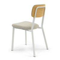 Nouvelle chaise de salle à manger en métal moderne de haute qualité pour café, hôtel, restaurant, salon, chaise en PU avec cadre blanc