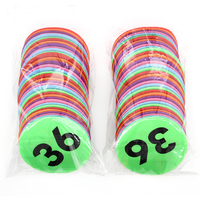 Marqueurs de tapis multicolores avec chiffres de 4 pouces, 36 pièces, pour salle de classe, pour la maternelle