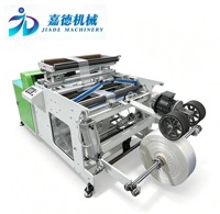Jiade JDAP afgewerkte machine voor het maken van groente-platte T-shirt-shoppertasjes, maximale breedte 30 cm, Dealta PLC 25-50 mm plastic motor